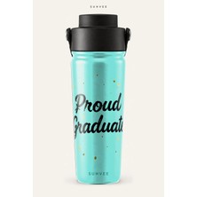 Suhvee Proud Graduate Mezuniyet Temalı 500 ml Çift Cidarlı Paslanmaz Çelik Termos