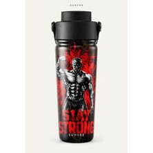 Suhvee Stay Strong 500 ml Çift Cidarlı Paslanmaz Çelik Spor Termos