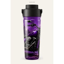 Suhvee Mor Chopper Motosiklet Temalı 500 ml Çift Cidarlı Paslanmaz Çelik Termos