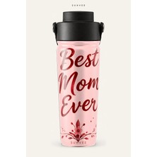 Suhvee Best Mom Ever Anneler Günü Temalı 500 ml Çift Cidarlı Paslanmaz Çelik Termos