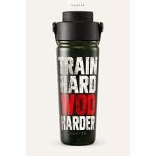 Suhvee Train Hard Wod Harder 500 ml Çift Cidarlı Paslanmaz Çelik Spor Termos