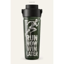 Suhvee Run Now Win Later 500 ml Çift Cidarlı Paslanmaz Çelik Spor Termos