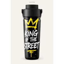 Suhvee King Of The Street Sokak Stili 500 ml Çift Cidarlı Paslanmaz Çelik Termos