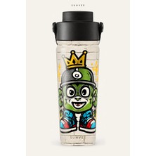 Suhvee Yeşil Kral Grafiti Temalı 500 ml Çift Cidarlı Paslanmaz Çelik Termos