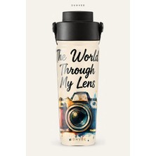 Suhvee The World Through My Lens Fotoğrafçı Temalı 500 ml Çift Cidarlı Paslanmaz Çelik Termos