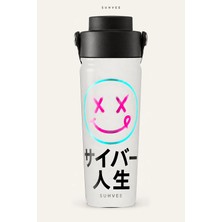 Suhvee Cyber Life Siber Neon Temalı 500 ml Çift Cidarlı Paslanmaz Çelik Termos