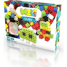Kawin Meli 100 Adet Küp Yapı Taşı Seti, 3 Yaşından Büyük Çocuklar Için Yaratıcı Oyuncak, 3D Yapı, 8 Farklı Renk Seçeneği, Ölçüler: 2 x 2 x 2 Cm, Bpa Içermez, Ce Sertifikalı