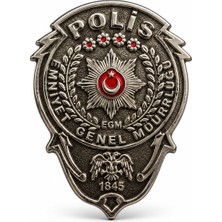 Karcamp Polis Rozeti V1 Metal Arma – Egm 1845 Kabartmalı Tasarım