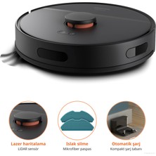 Philips 4.000 Pa Emişli, Lazer Haritalı ve Nemli Silmeli, Beş Ayrı Kat Haritasıyla Farklı Alanlarda Temizliği Planlayan Robot Süpürge + Mutfak Tartısı (Onerous)