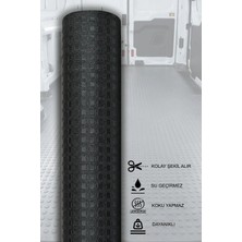 Sayın Tekstil Pvc Paralı Muşamba – Kareli Desen -Siyah – (200X100 Cm)