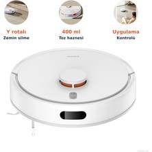 Xiaomi 400 ml Toz Haznesi ve 270 ml Su Tankıyla Günlük Süpürme ve Silme Sunan 5.000 Pa'ya Kadar Emişli Y Rotalı Paspaslı Robot Süpürge + Tiftik Cihazı (Onerous)