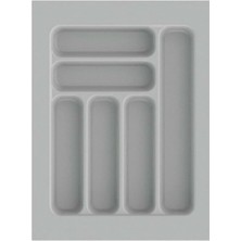 Kawin %c5%9eeker+Ofisi+.com Mutfak Çekmece Içi Kaşıklık | 40-49 cm Derinlik Ayarlanabilir | Gri & Antrasit Çekmece Düzenleyici | Kaşık Çatal Bıçak Organizer | Kaymaz Taban (Gri, 37 cm x 49 Cm)