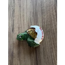 Kawin Pharus+Patara Para Temalı Dekoratif Cam Buzdolabı Magneti, El Yapımı, Yeşil ve Mavi Renkli, Vintage Tarzı