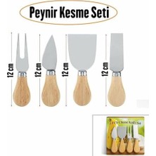 Kawin Genel Peynir Bıçak Seti 4 Parça Ahşap Saplı Paslanmaz Çelik
