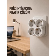 Str Store Tek Prizi 4’lü Yapan Priz Çoğaltıcı Direkt Prize Takılan Kablosuz Çoklayıcı