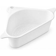 Kawin SENA+T%C4%B0CARET Lavabo Çöp Filtresi ve Süzgeci - Vantuzlu Köşe Organizeri - Yemek Artığı Süzme Sepeti - Mutfak Evyesi Gider Koruyucu - Çıkarılabilir Plastik Hazne - Beyaz