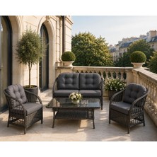 Sude Rattan Bahçe Balkon Takımı 2+1+1ANTRASIT