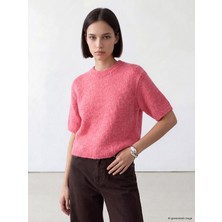 LC Waikiki Lcw Comfort Pembe Bisiklet Yaka Kadın Triko Kazak