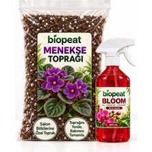 Biopeat Menekşe Toprağı 3 Litre + Bloom 500 ml | Salon Bitkilerine Özel Bakım Seti
