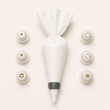Kawin Vıvaluxe Dolly Krema Süsleme Seti | Şırınga Formu ve Krema Torbası Formu Varyasyonlu, Değiştirilebilir Uçlu, Pasta, Cupcake, Kurabiye, Tatlı ve Dolgu Süsleme Aparatı (Krema Torbası)