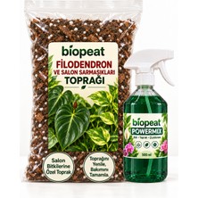 Biopeat Filodendron ve Salon Sarmaşıkları Toprağı 3 Litre + Power Mix 500 ml | Salon Bitkilerine Özel Bakım Seti