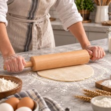 Kawin Genel Ahşap Merdane 50 cm 25 cm Çap – Lahmacun ve Pizza Hamuru Açma Merdanesi Doğal Kayın Ağacı Pürüzsüz Işleme Cilalanmış Kalın Oklava ve Mutfak Yardımcı Malzeme Sağlıklı Organik Üretim
