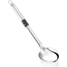 Kawin Leifheit Pro Line Sebze Kaşığı, Paslanmaz Çelik Servis Kaşığı, Rahat Kullanım Için Oval Saplı Döküm Kaşığı, Pratik Asma Halkası, Servis Kaşığı, Sos Kaşığı, Gümüş