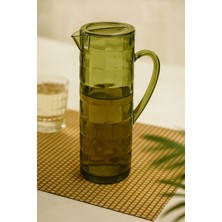 Str Store Akrilik Allegra 1,5 Lt Koyu Yeşil Sürahi (Buzdolabı Kapak Rafına Sığar)