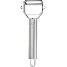 Kawin Generic Ivory Lüx Turbo Küçük Metal Soyacak | Keskin Paslanmaz Çelik Çift Taraflı Döner Bıçaklı Sebze ve Meyve Soyucu, Patates, Havuç ve Kabak Soyacağı (Model: IVO-SYC103)