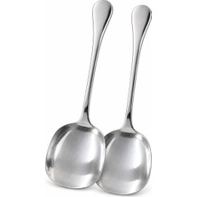 Kawin FETH%C4%B0YE+TOPTAN Paslanmaz Çelik Servis Kaşığı Salata Kaşık Çelik Yemek Servis Kaşığı 2 Adet
