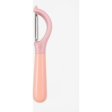Kawin Sna Paslanmaz Çelik Soyucu Meyve Sebze Soyacağı Manuel ve Hızlı Soyma Sebze Kesici Mutfak Aracı (Pembe)
