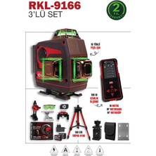 RKL-9166 Retools 16 Yönlü Hoparlörlü Lazer Hizalama ve 100 M Lazer Metre - (Tripod Ayak)