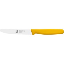 Kawin Icel Meyve Sebze Soyma Bıçağı Paslanmaz Çelik (Sarı, 11 cm Tırtıklı)