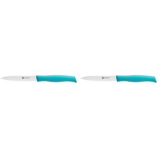 Kawin Zwıllıng Zwilling Twin Grip Soyma Doğrama Bıçağı, 10 Cm, Mavi (2 Paketi)