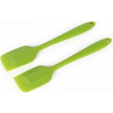 Kawin Genel Silikon Spatula ve Sıyırıcı, Tek Parça Tasarım (2, Yeşil)