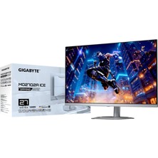 Gigabyte Gıgabyte 27" Qd-Oled MO27Q2A-ICE 0.0.3ms 280HZ Hdmı-Dp Typec Pivot Gaming Monitör Beyaz 2560X1440