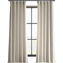 Str Store Yatak Odası Için Italyan Suni Keten Perdeler 50 x 120 (1 Panel), FLCH-FM20106-120, Parşömen Kremi