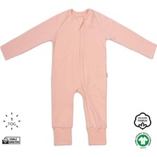 Str Store Organik Pamuk Çocuk Ayaklı Uyku Tulumu - 1 Tog - (18-24 Ay) - Somon