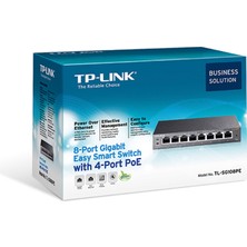 TP-Link Tp-Lınk 8port / 4port Poe 65W Gigabit Yönetilebilir Switch TL-SG108PE