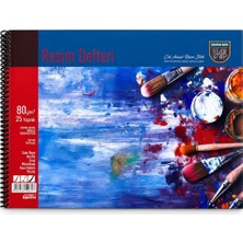 Umut U-Deep 25X35 Spiralli Ekstra Beyaz Dokulu Resim Defteri Karton Kapak 25YP. - 1 Adet