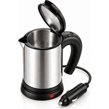 Str Store 12V Araç Çakmak Girişli Paslanmaz Çelik Araç Içi Su Isıtıcı Seyahat Tipi Pratik Kettle