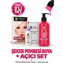 Radical Color Şeker Pembesi Su Bazlı Saç Boyası 250 ml + Yoğun Renk Açıcı Pudra Seti