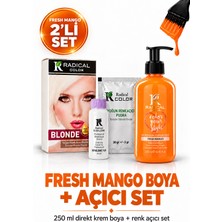 Radical Color Fresh Mango Su Bazlı Saç Boyası 250 ml + Yoğun Renk Açıcı Pudra Seti