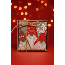 Feemels Kutulu Yılbaşı Hediyesi - Unisex Noel Çorabı - Kutulu Hediye Çorap