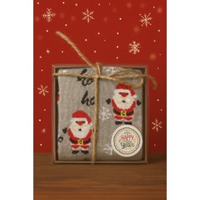 Feemels Kutulu Yılbaşı Hediyesi - Unisex Noel Çorabı - Kutulu Hediye Çorap