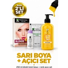 Radical Color Sarı Su Bazlı Saç Boyası 250 ml + Yoğun Renk Açıcı Pudra Seti