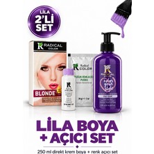 Radical Color Lila Su Bazlı Saç Boyası 250 ml + Yoğun Renk Açıcı Pudra Seti
