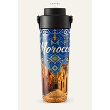 Suhvee Morocco Ülke Temalı 500 ml Çift Cidarlı Paslanmaz Çelik Termos