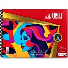 Umut U-Deep 25X35 Spiralli Ekstra Beyaz Dokulu Resim Defteri Karton Kapak 30 Yp. - 1 Adet