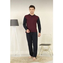 Free Beka Erkek Uzun Kollu %100 Pamuklu Süprem Jakarlı Erkek Pijama Takımı